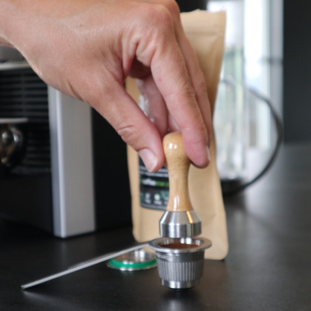 MyCoffeestar reusable Nespresso Classic capsule with tamper